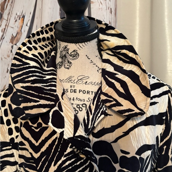 Harve Benard Zebra Print Teddy Jacket Vintage!! Three quarter length - Picture 2 of 9